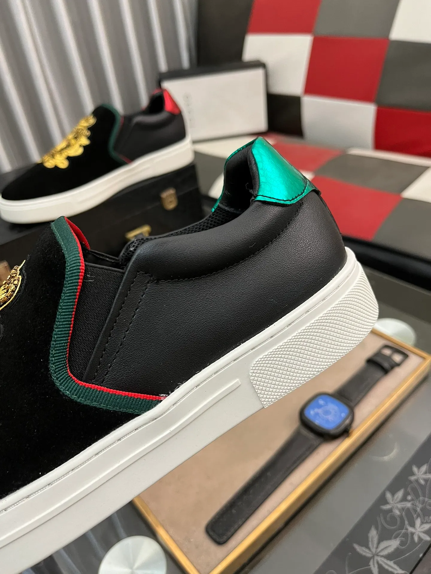 Men's Men's Shoes💰360⌚️⌚️《GUCCI》The latest hot-selling casual shoes, top brand [seduce] luxury~purchase, top~quality. Products sold at the counter [Qiang] The original fabric adopts 3D embroidery technology ➕ Comfortable sheepskin lining, available in 38-443️⃣ styles